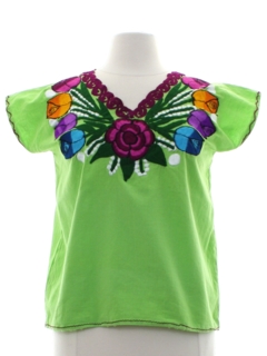 1970's Womens Huipil Style Shirt