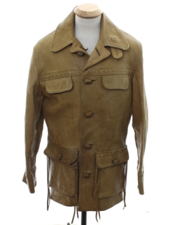 1960's Mens Hippie Leather Jacket