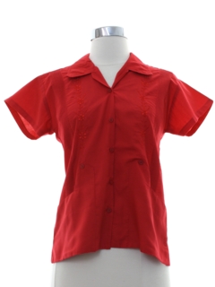 1980's Womens Guayabera Shirt