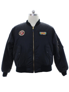 1990's Mens Marine Corps Vietnam Veteran Zip Jacket