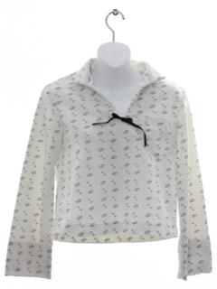 1960's Womens or Girls Knit Sailor Style Shirt