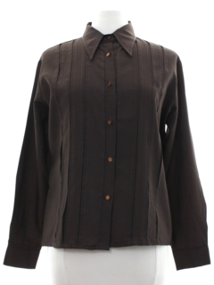 1970's Womens Pleated Secretary Shirt