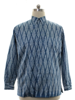 1980's Mens Totally 80s Graphic Silk Club Shirt