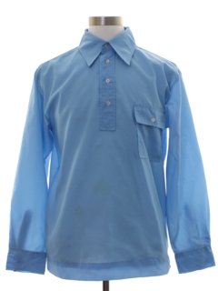 1970's Mens Solid Ski Shirt