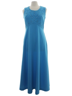 1970's Womens Prom Or Cocktail Maxi Dress