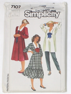 1980's Womens Maternity Sewing Pattern