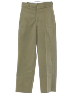 1950's Mens Khaki Uniform Pants