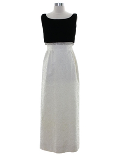 1980's Womens Prom or Cocktail A-Line Maxi Dress