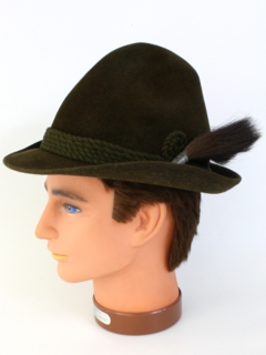 1960's Mens Accessories - Alpine Style Fedora Hat