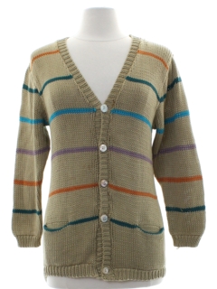 1970's Womens Cotton Cardigan Sweater