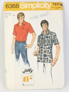 1970's Mens Sewing Pattern