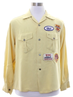 1950's Mens Rockabilly Grunge Bowling Shirt