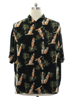 1990's Mens Rayon Hawaiian Beer Shirt
