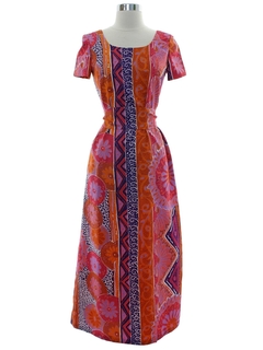 1970's Womens Hippie Maxi Dress