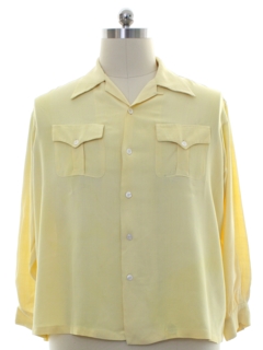 1940's Mens Gabardine Style Rayon Sport Shirt