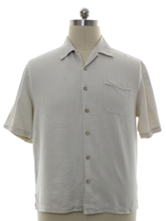 1990's Mens Jamaica Jaxx Silk Subtle Print Hawaiian Shirt