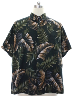 1990's Mens Linen Hawaiian Shirt