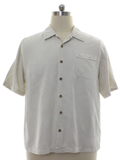 1990's Mens Jamaica Jaxx Subtle Print Silk Hawaiian Shirt