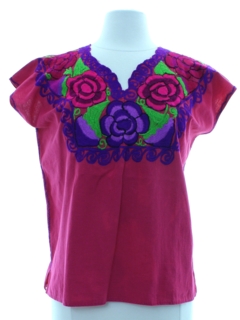 1970's Womens Huipil Style Shirt