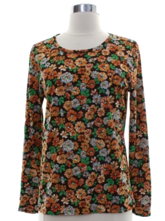 1970's Womens Floral Shirt