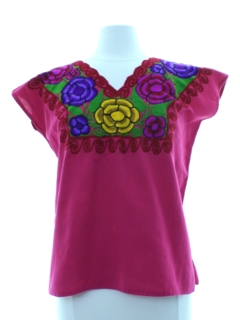 1970's Womens Huipil Style Shirt