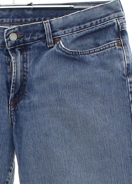 1990's Vintage Lucky Brand Pants: Y2k Early 2000s Style (made recently) -Lucky  Brand- Womens slightly faded and worn blue cotton denim denim jeans pants  with zipper fly closure with button. Five pocket style - front scoop  pockets with single coin pocket