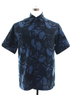 1980's Mens Graphic Print Sport Shirt