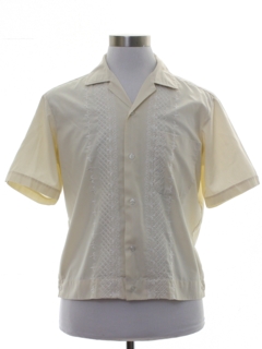 1960's Mens Mod Embroidered Sport Shirt