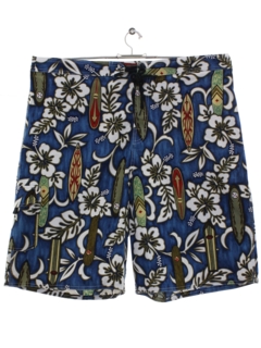 1980's Mens Totally 80s Hawaiian Board Shorts