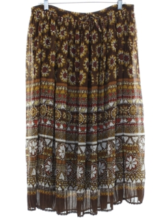 1990's Womens Hippie Broomstick Skirt