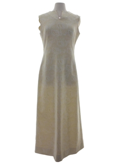 1960's Womens Mod Knit Maxi Dress