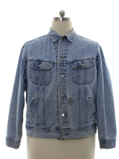 1980's Mens Grunge Denim Lee Trucker Jacket