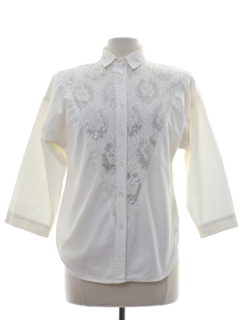 1980's Womens Totally 80s Western Style Shirt