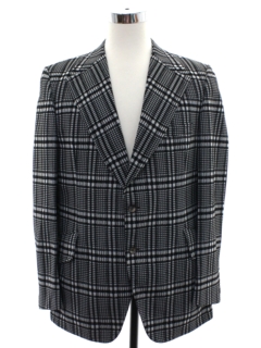 1970's Mens Plaid Disco Blazer Sport Coat Jacket