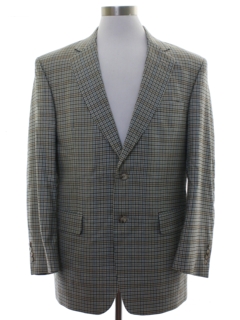 1980's Mens Plaid Blazer Sport Coat Jacket