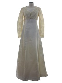 1970's Womens Wedding Ensemble Dress