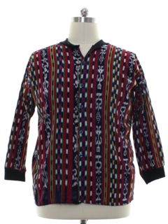 1980's Mens Guatemalan Style Shirt