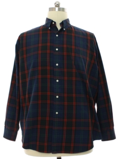 1980's Mens Ralph Lauren Plaid Flannel Sport Shirt