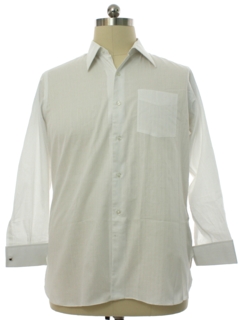 1950's Mens Custom Solid French Cuff Shirt