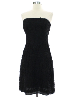 1990's Womens Mini Little Black Cocktail Dress