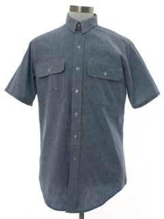 1980's Mens Chambray Work Shirt