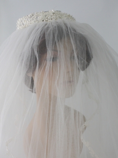 1970's Womens Accessories - Wedding Veil Hat