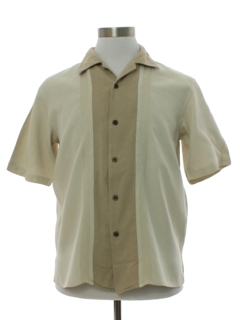 1950's Mens Silk Twill Rockabilly Style Sport Shirt