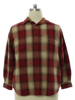 1990's Mens Heavy Cotton Flannel Shirt