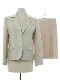 1990's Womens Linen Wool Suit