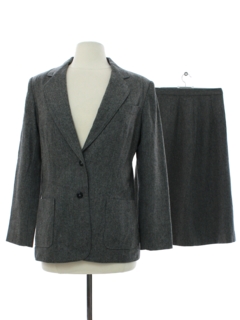 1980's Womens Totally 80s Wool Suit
