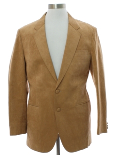 1980's Mens Suede Leather Blazer Sportcoat Jacket