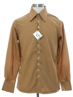 1960's Mens Mod Peacock Revolution Sport Shirt