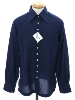 1960's Mens Mod Peacock Revolution Sport Shirt