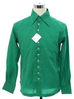 1960's Mens Mod Peacock Revolution Sport Shirt